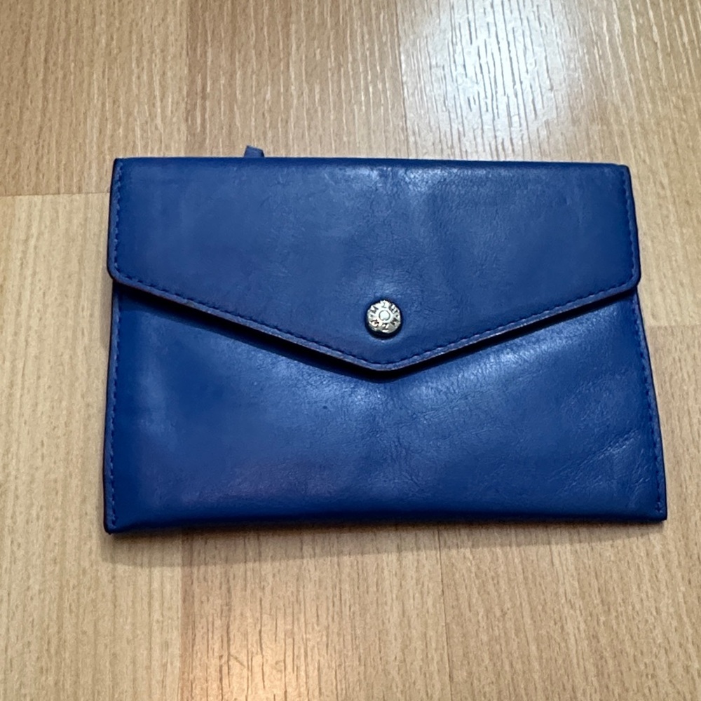 MZ Wallace Royal Blue Envelope wallet - blue with red interior